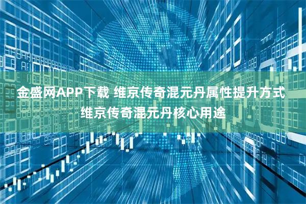 金盛网APP下载 维京传奇混元丹属性提升方式 维京传奇混元丹核心用途