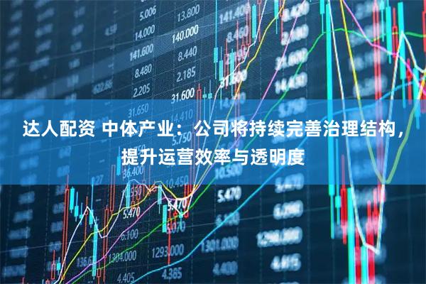 达人配资 中体产业：公司将持续完善治理结构，提升运营效率与透明度